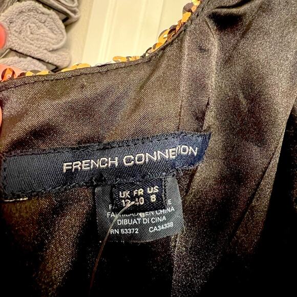 French Connection - Gold & Black Sequins Dress 8 AMAZING 🤩 - Picture 5 of 6